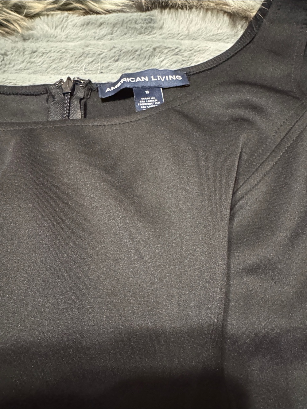 American Living Black Scoop-Neck Sheath Dress